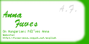 anna fuves business card